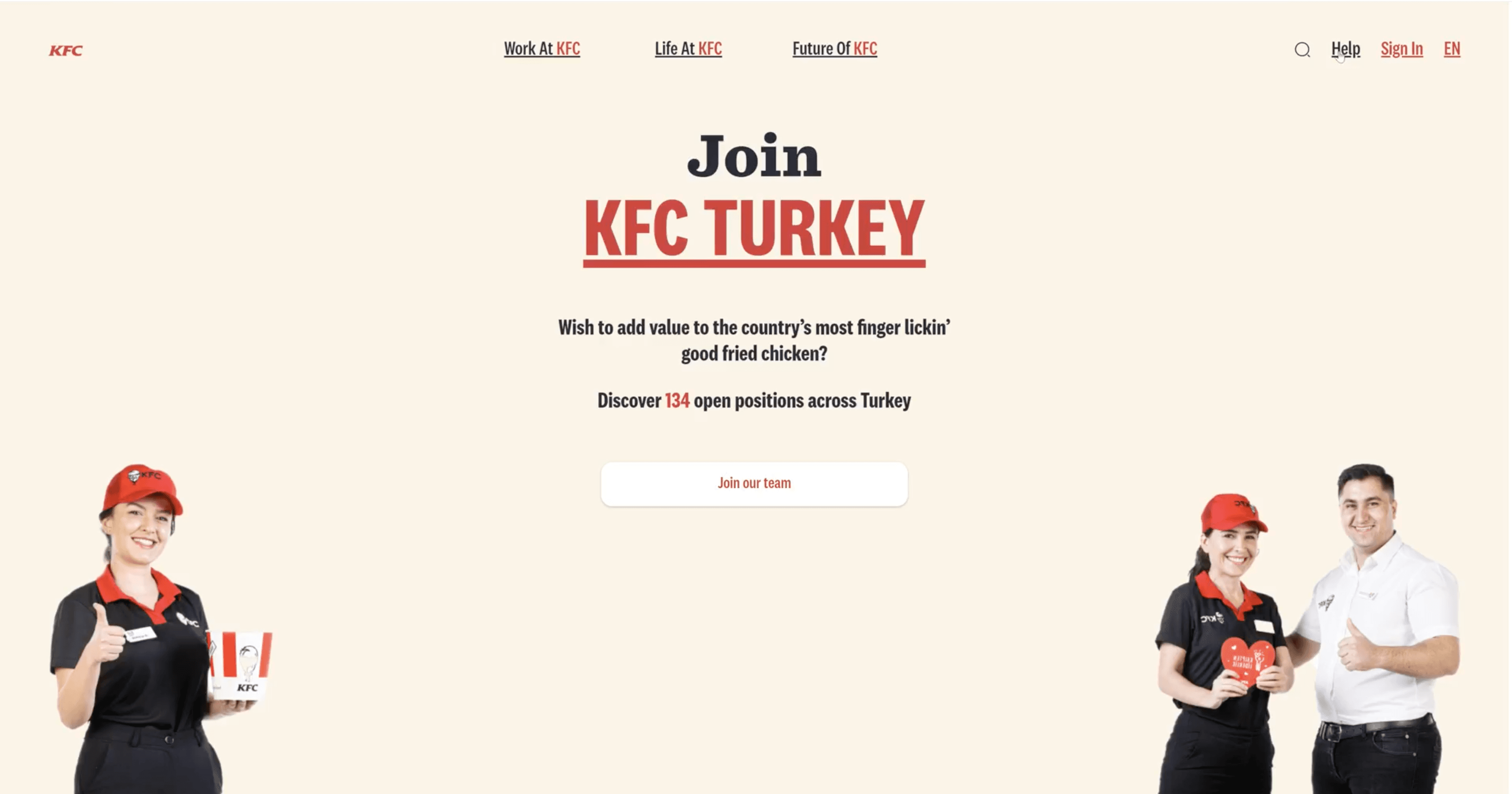 KFC Careers Portal - Screenshot 1