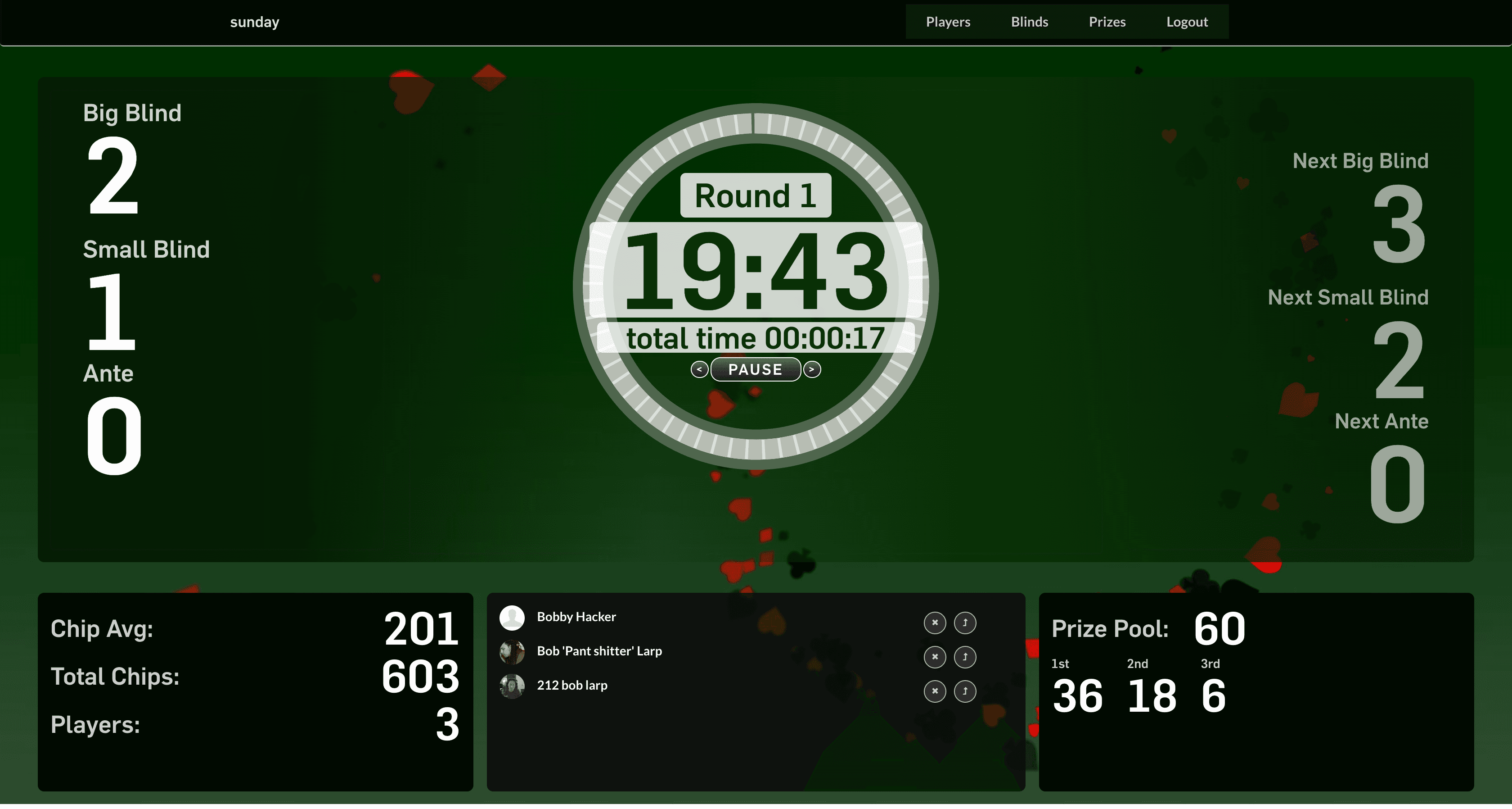 Travis Poker Timer - Screenshot 1